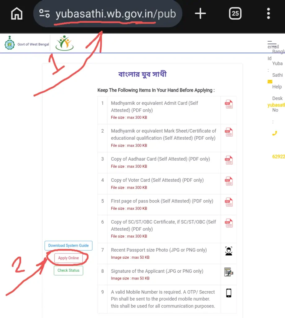 yuvasathi কি? যুব সাথীতে আবেদন পদ্ধতি